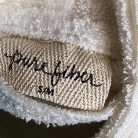 Pure Fiber Turkish Robe Cream Size  S/M - Picture 6 of 6